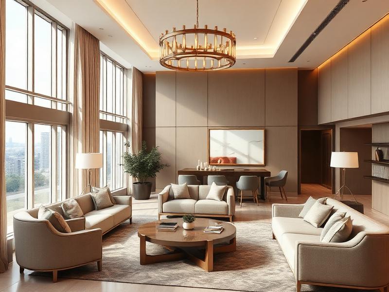 Elegant clubhouse lounge